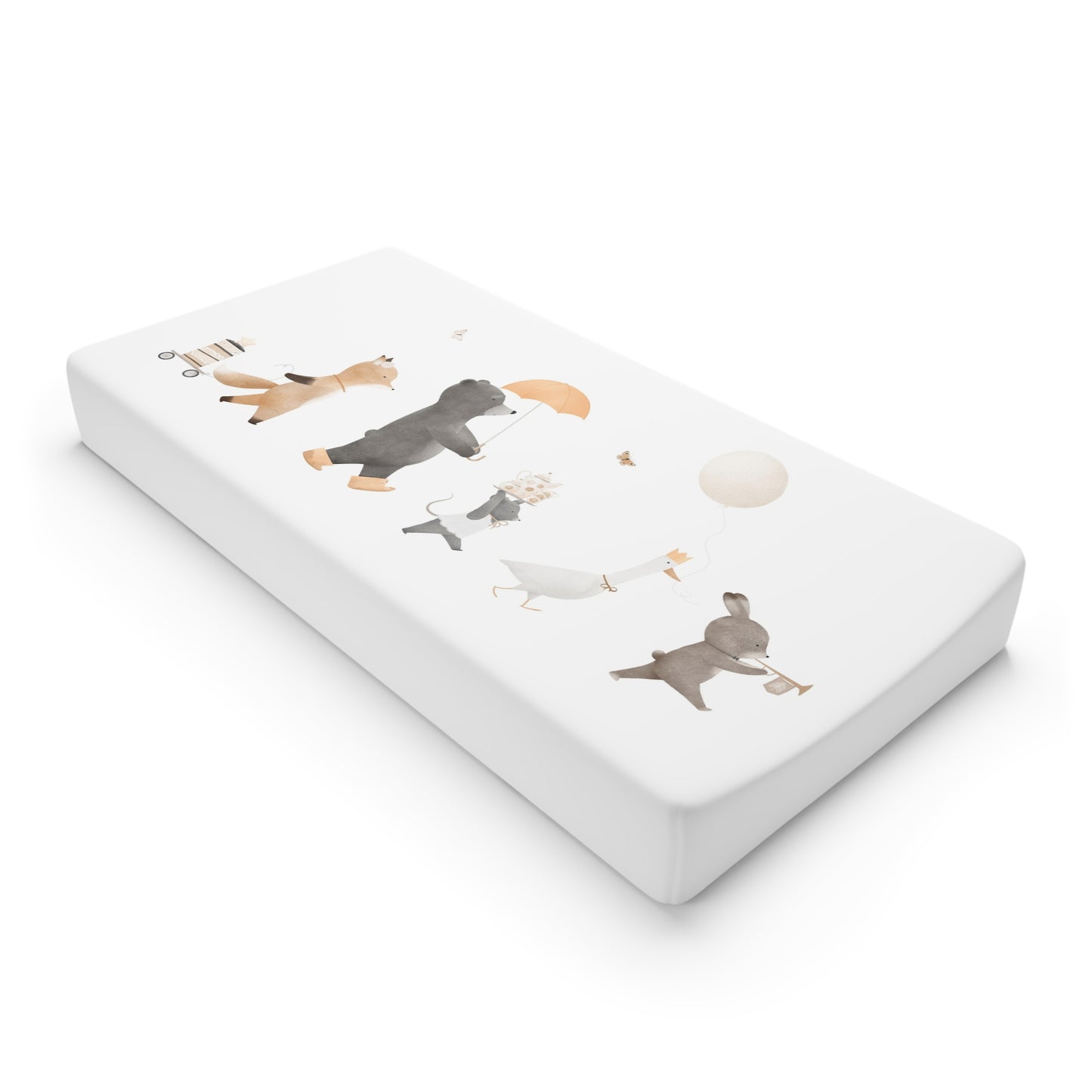 Niedliche Wickelunterlage mit Tiermotiv, Kinderzimmer Deko, geschlechtsneutrales Babyparty Geschenk, weiche Wickeltischwäsche