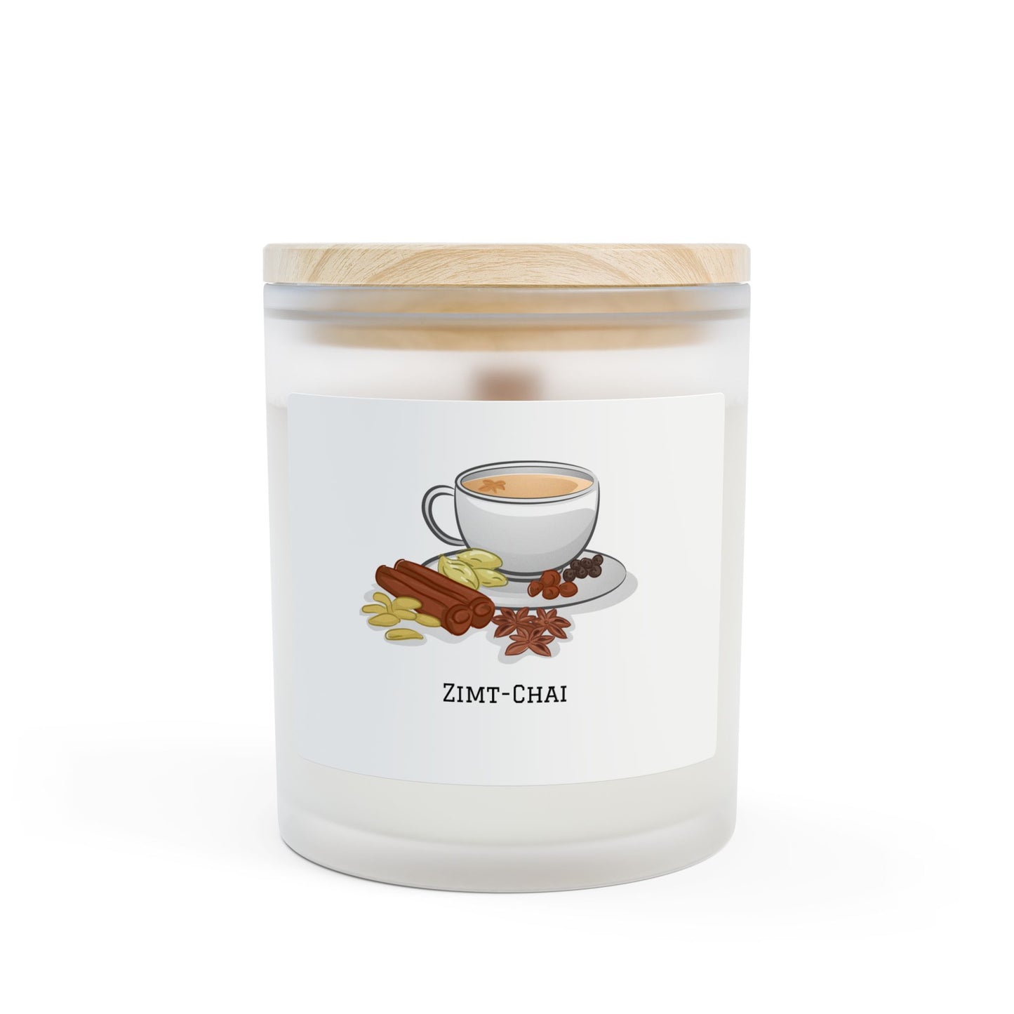 Zimt-Chai Duftkerze im Milchglas