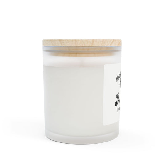 Brombeer-Vanille Duftkerze im Milchglas