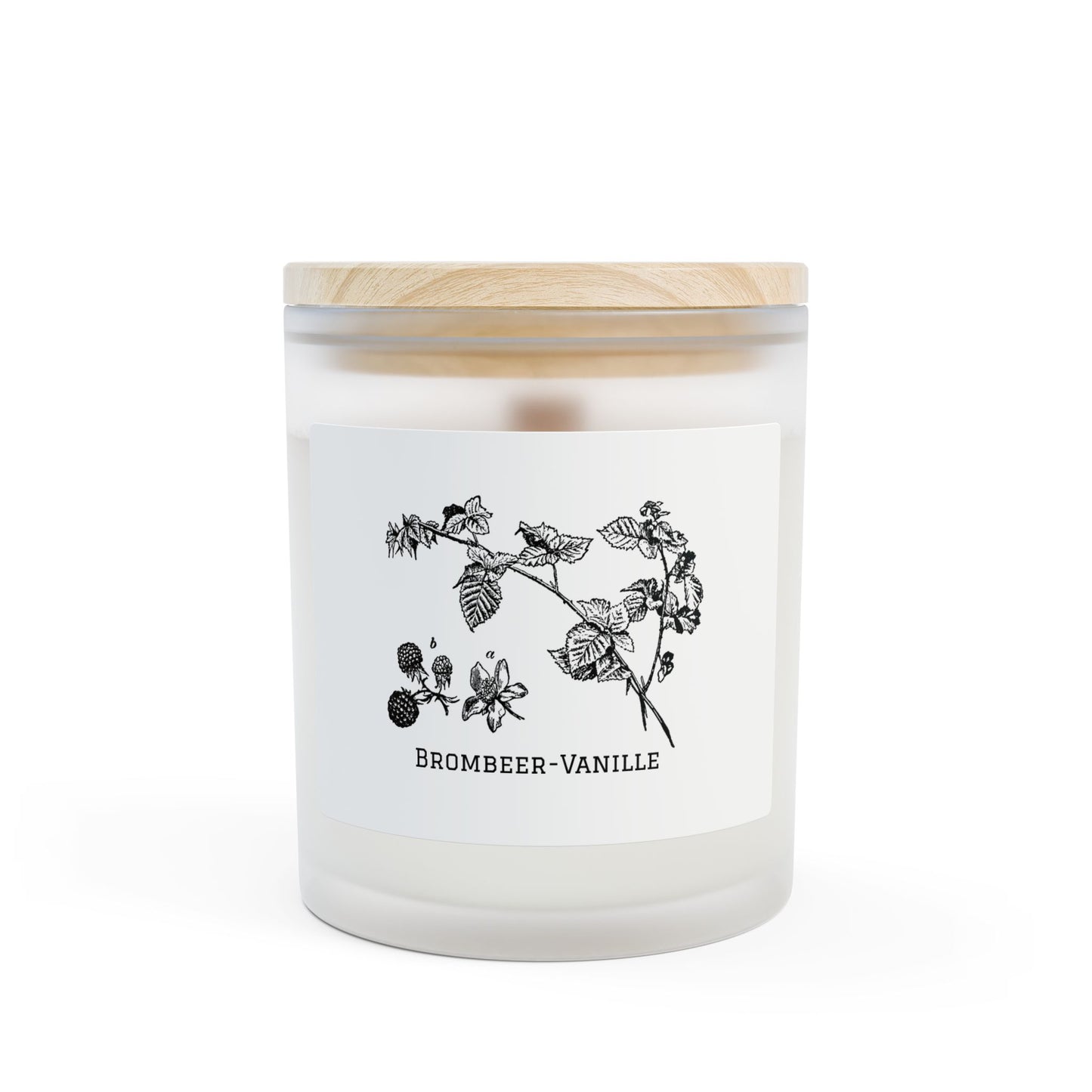 Brombeer-Vanille Duftkerze im Milchglas