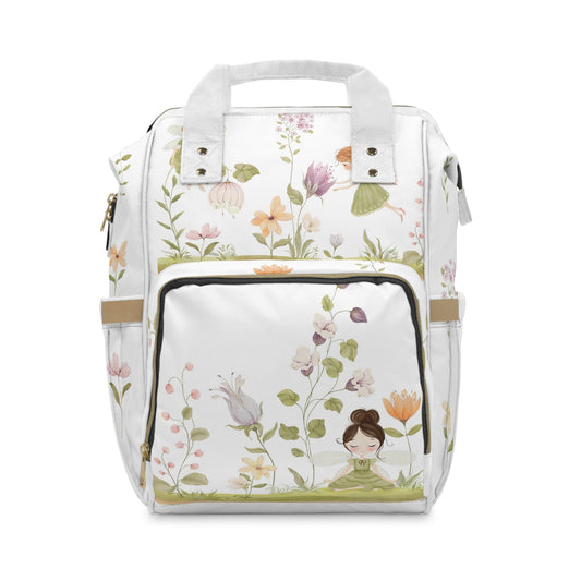 Geblümter multifunktionaler Windelrucksack. Stylische Babytasche, Mama-Geschenk, Babyparty-Geschenk, alltagstauglich, Trendige Wickeltasche