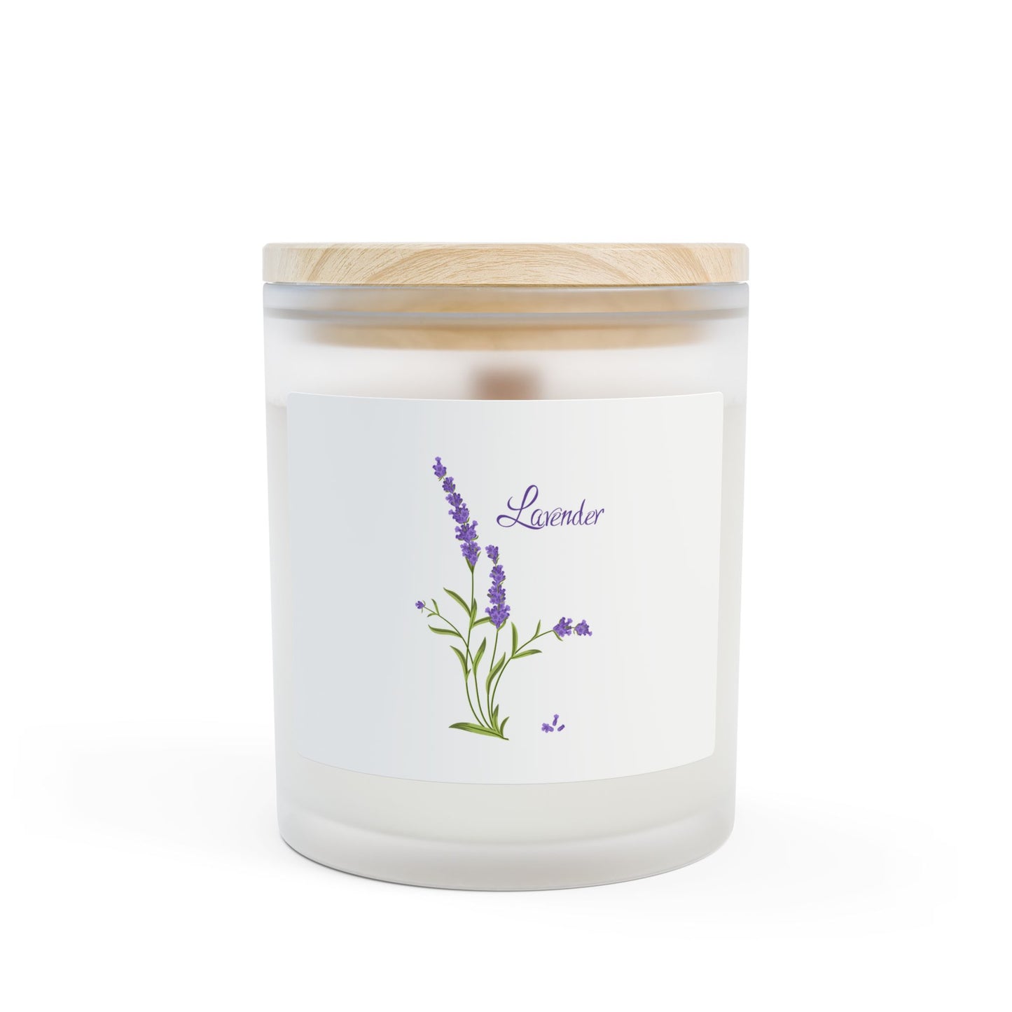 Lavendel Duftkerze im Milchglas